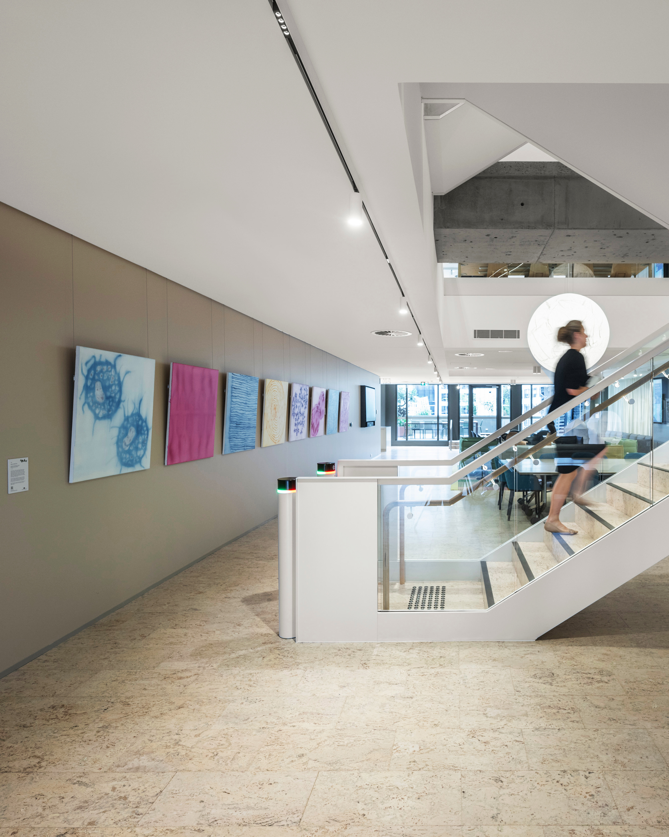 Installation view, Artbank client DLA Piper Australia featuring artworks by Isobel Johnston, 2025. Photo: Nicole England