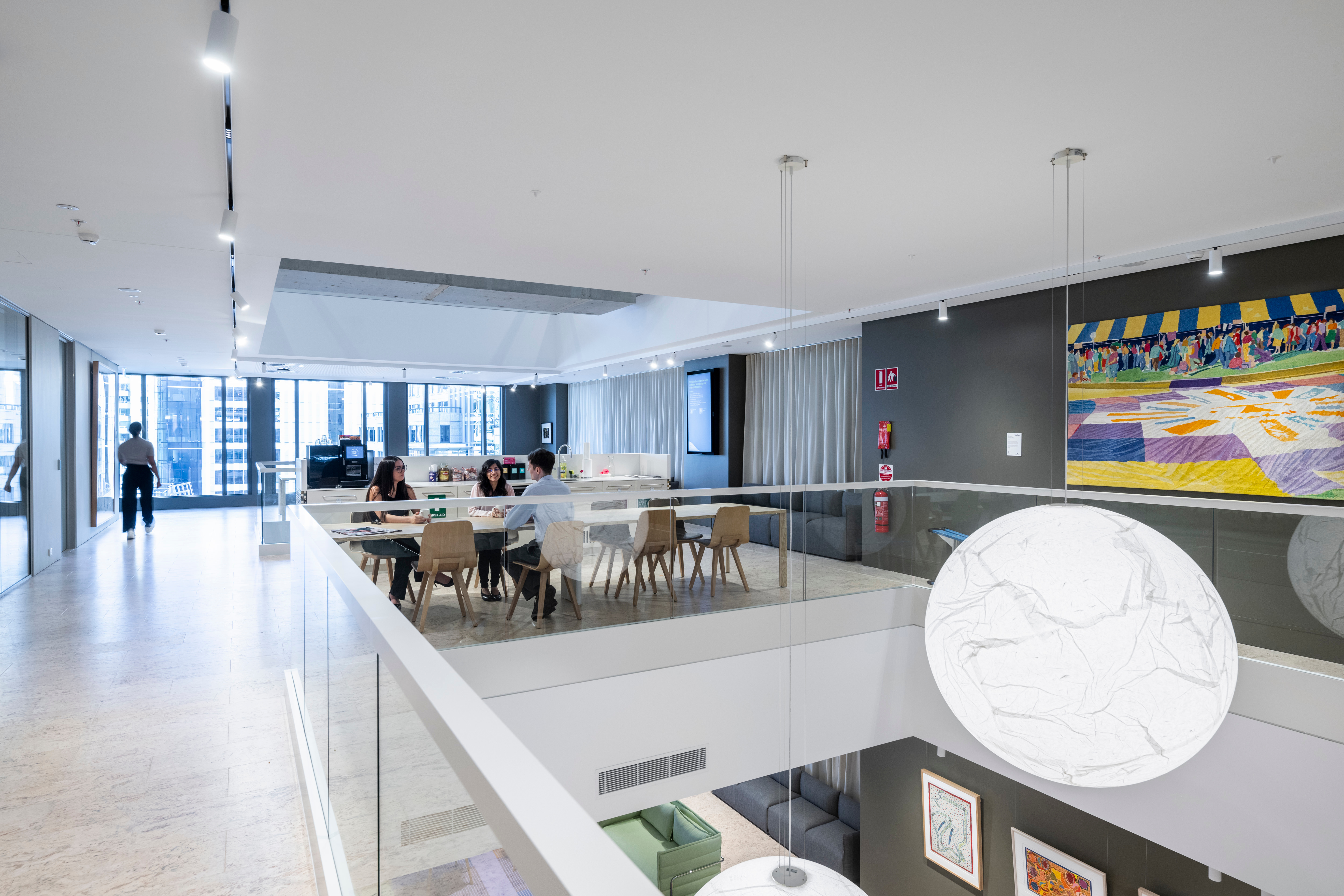 Installation view, Artbank client DLA Piper Australia featuring artwork by Stephen Griffen, 2025. Photo: Nicole England.