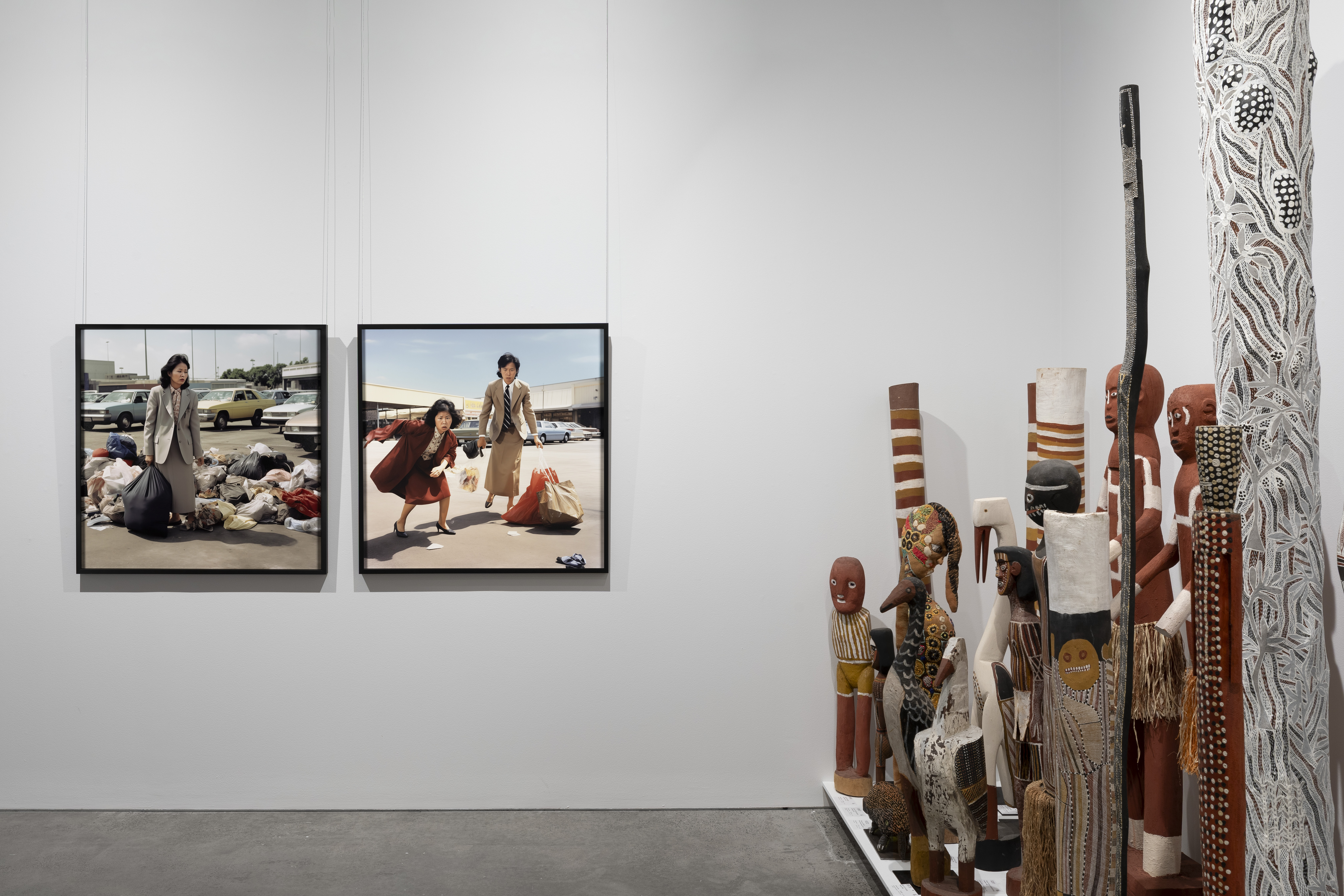Installation view, 'A gestural drift' exhibition curated by Sara Oscar, Artbank Window, Sydney, 2025. Photo: Jessica Maurer