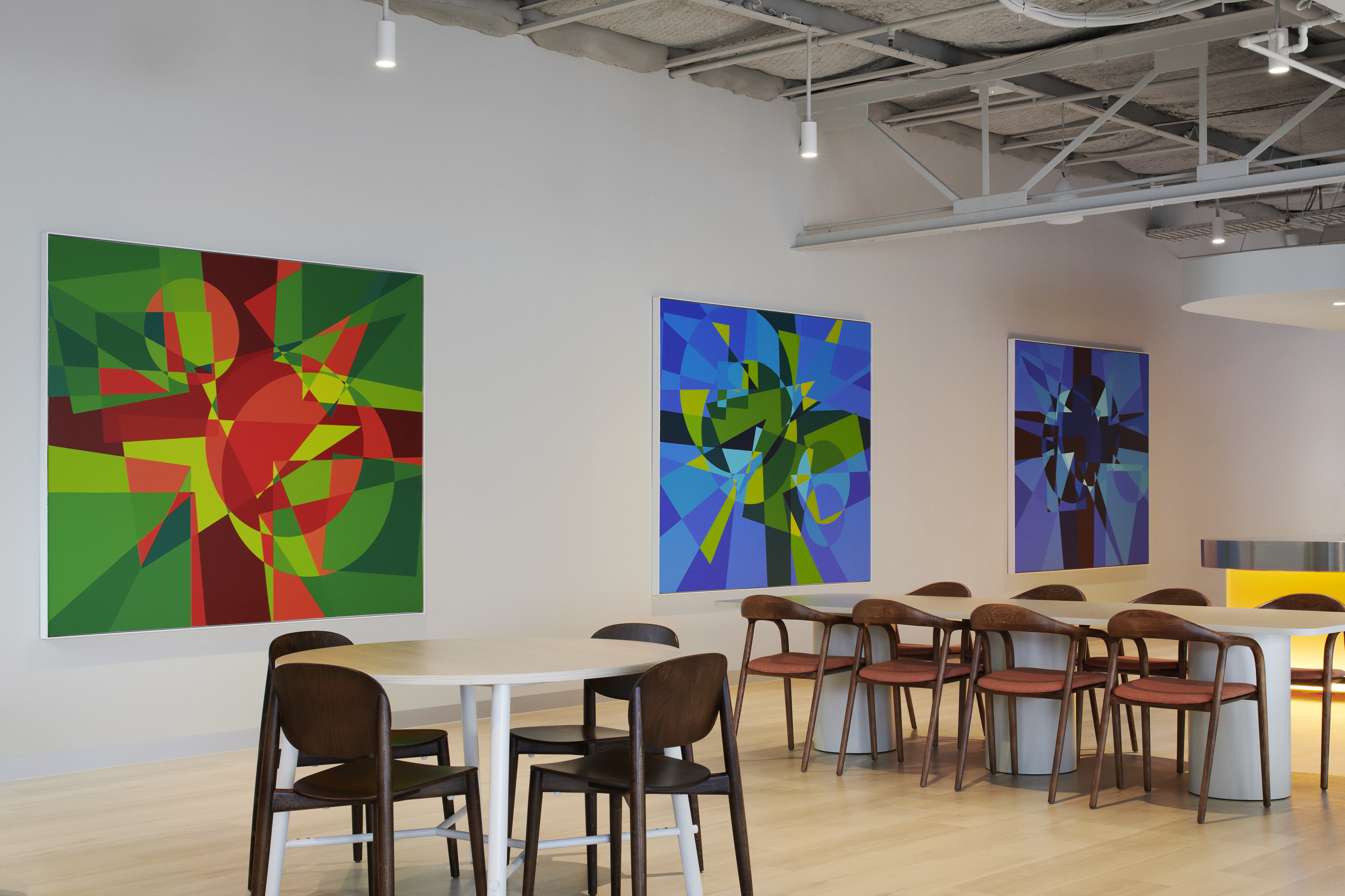 Installation view, Artbank client Winning Group featuring artwork by Tom Loveday, Sydney. Photo Nicole England for Artbank 2026.