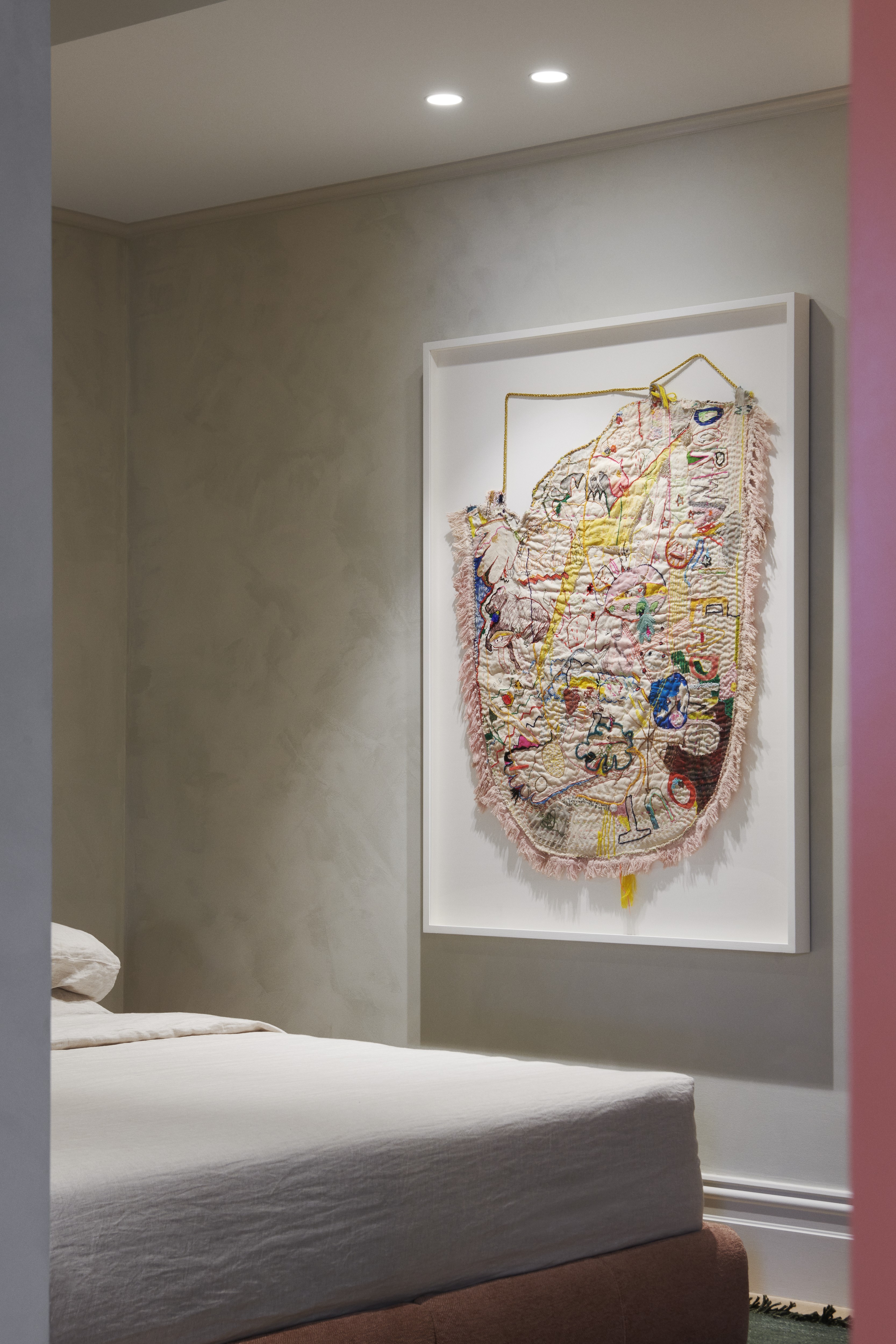 Installation view, Artbank client Eva, Melbourne, 2025, featuring artwork by Kasia TÖns.