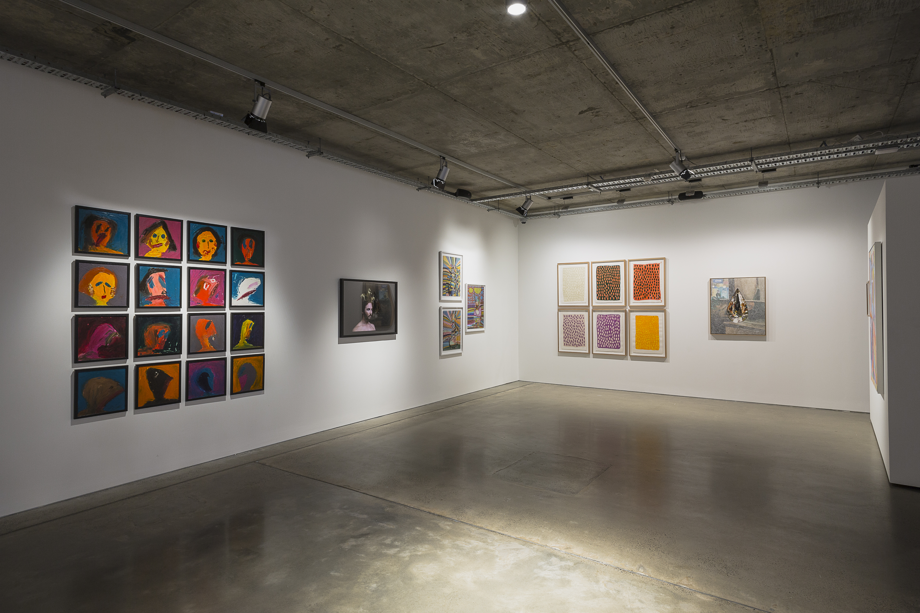 Installation view, 'Good Neighbours' exhibition curated by Daniel Mudie Cunningham and Miriam Kelly, Artbank Sydney, 2017. Photo: Document Photography