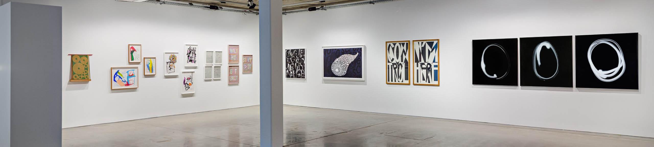 Installation view, 'Let's Talk About Text' exhibition curated by Daniel Mudie Cunningham and Miriam Kelly, Artbank Sydney, 2017. Photo courtesy of Artbank.