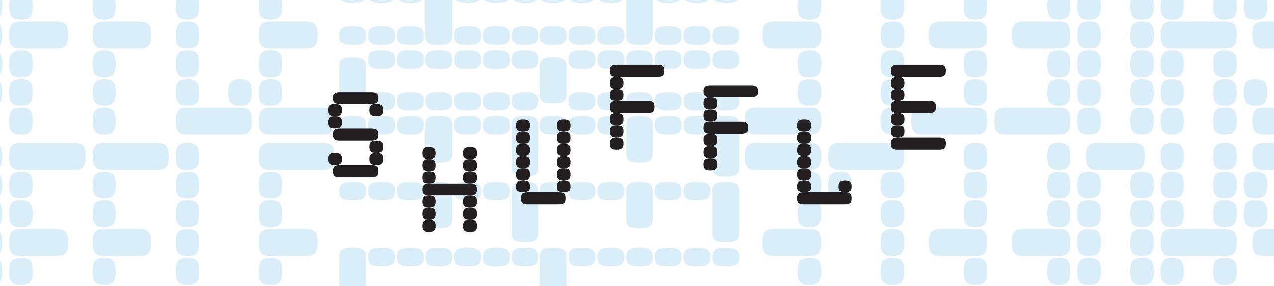 Shuffle exhibition banner, Artbank Melbourne. Design by Yongyi Zhu.