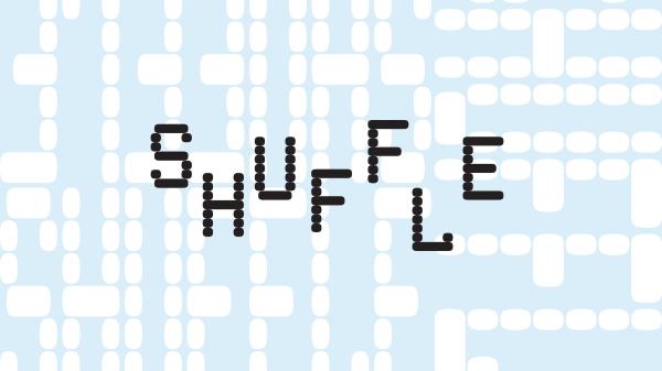 Shuffle exhibition banner. Design by Yongyi Zhu. 
